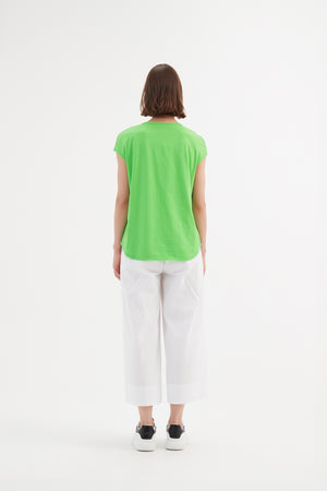 Tirelli fitted blouse soft neutral