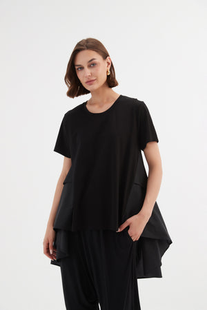 Tirelli blouse chic feminine tailored modern casual wear