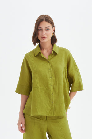 SEAM DETAIL BOXY SHIRT