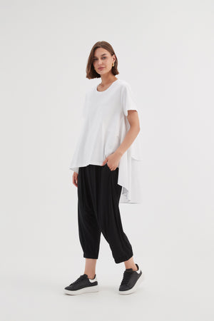 Tirelli cropped blouse chic tailored feminine everyday style