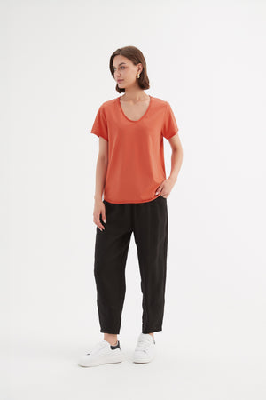 Tirelli ribbed sweater cropped design