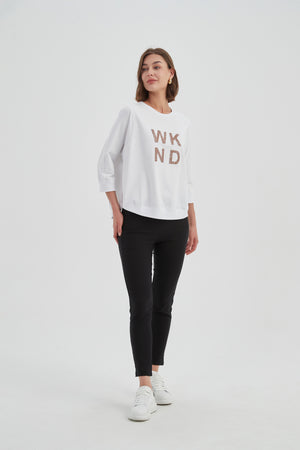 3/4 METALLIC WKND PRINT CREW