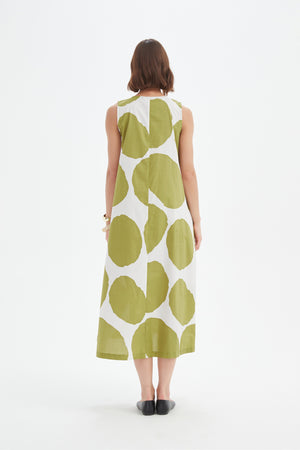 INVERTED PLEAT POPLIN DRESS