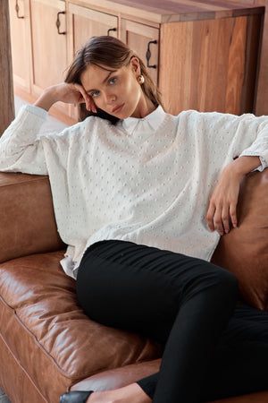 TEXTURED SPOT KNIT