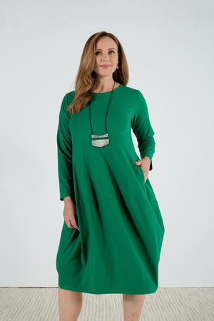 LONG SLEEVE DIAGONAL SEAM DRESS