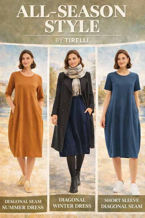 Freedom of Movement: Wearing the TIRELLI Diagonal Seam Dress