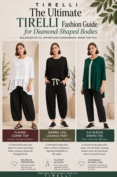 The Ultimate TIRELLI Fashion Guide for Diamond Shaped Bodies