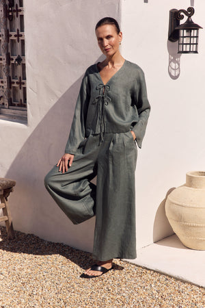 TIE FRONT TOP