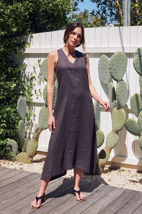 Linen a line dress 2025