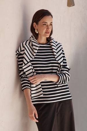 STRIPE LONG SLEEVE WEEKEND TSHIRT