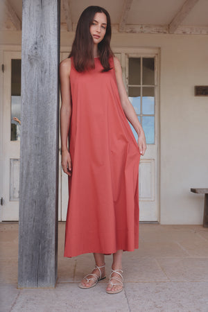 ELASTIC DETAIL A-LINE DRESS