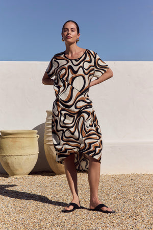 PANEL PRINT DRESS