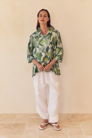 HIGH NECK PRINT TOP