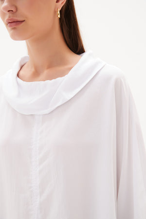 FUNNEL NECK LYOCELL TOP