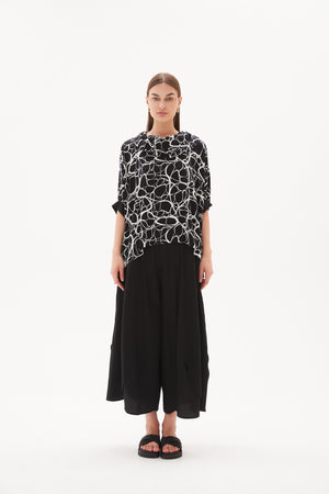 COWL NECK CONTRAST TOP