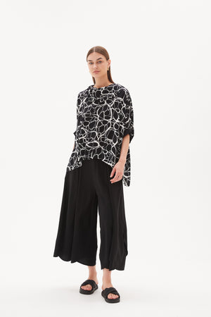 COWL NECK CONTRAST TOP