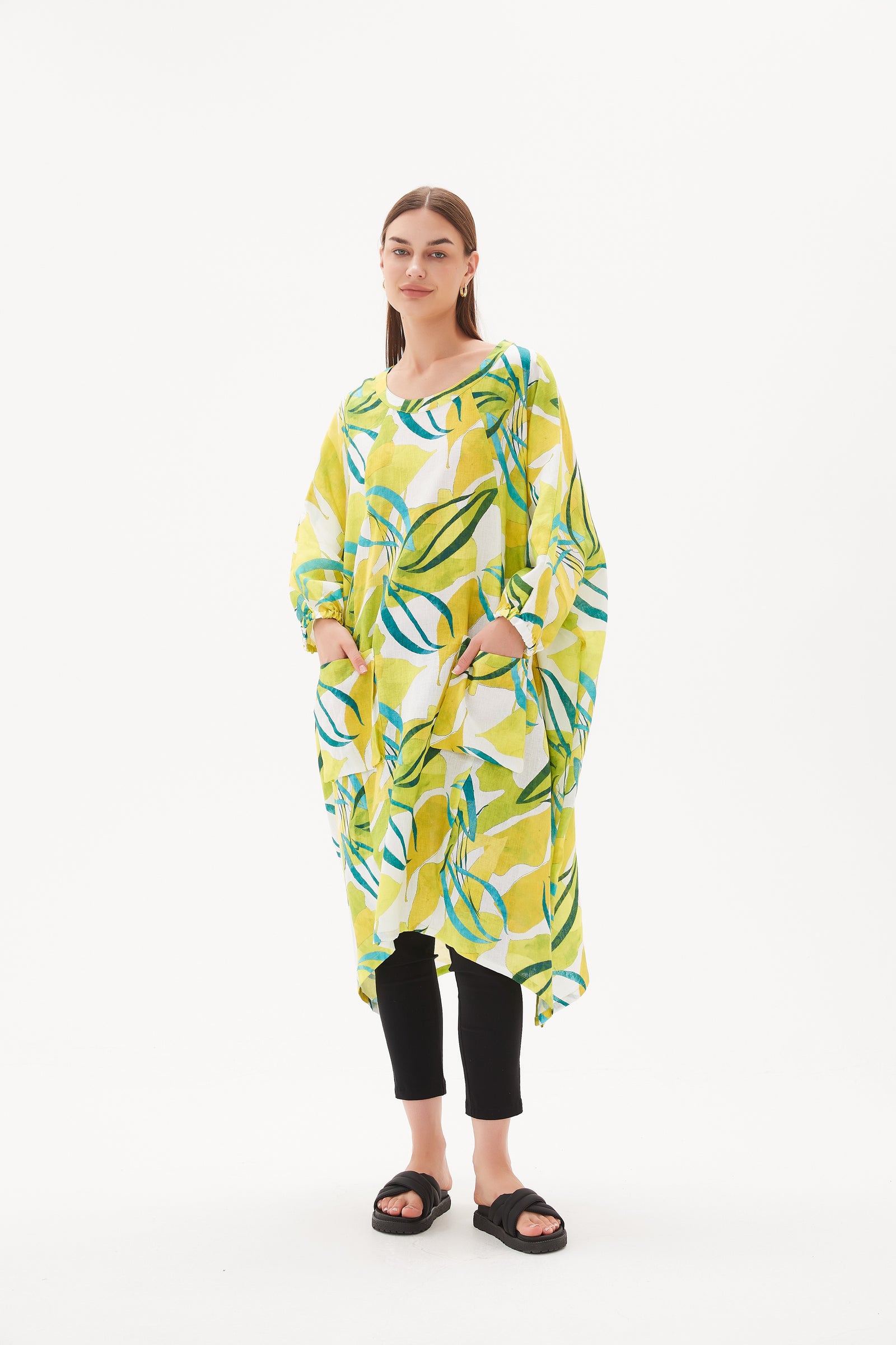 BILLOW POCKET RELAXED PRINT TUNIC