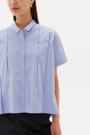 INVERTED PLEAT DETAIL SHIRT