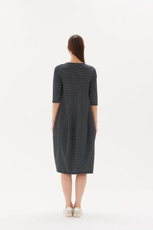 3/4 STRIPE DIAGONAL SEAM DRESS (SUMMER VERSION)