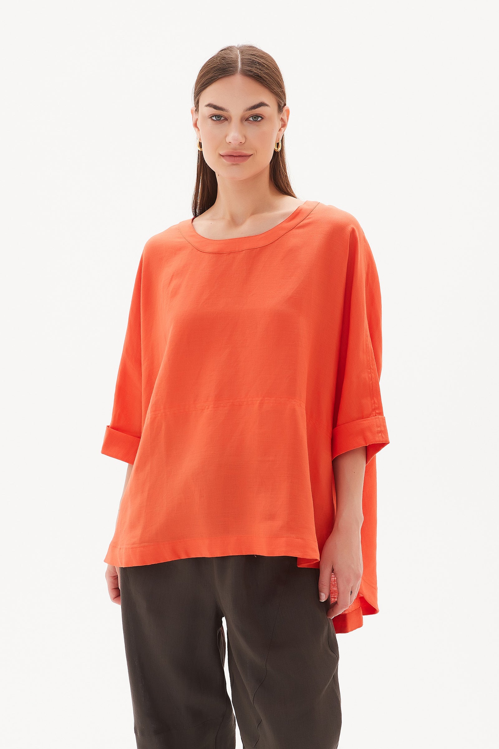 French Linen Seam Detail Blouse