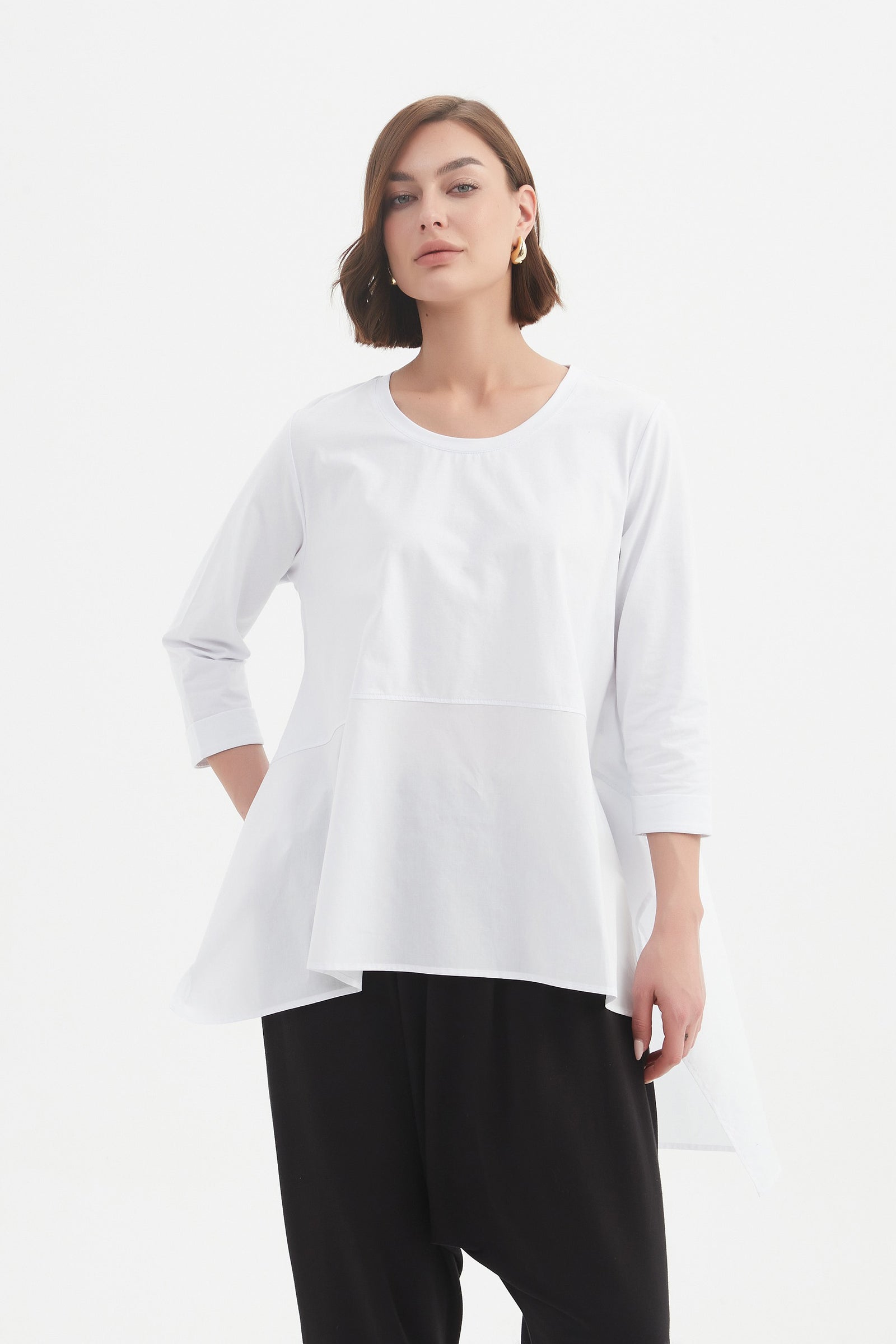 Tirelli collared shirt classic white tailoring