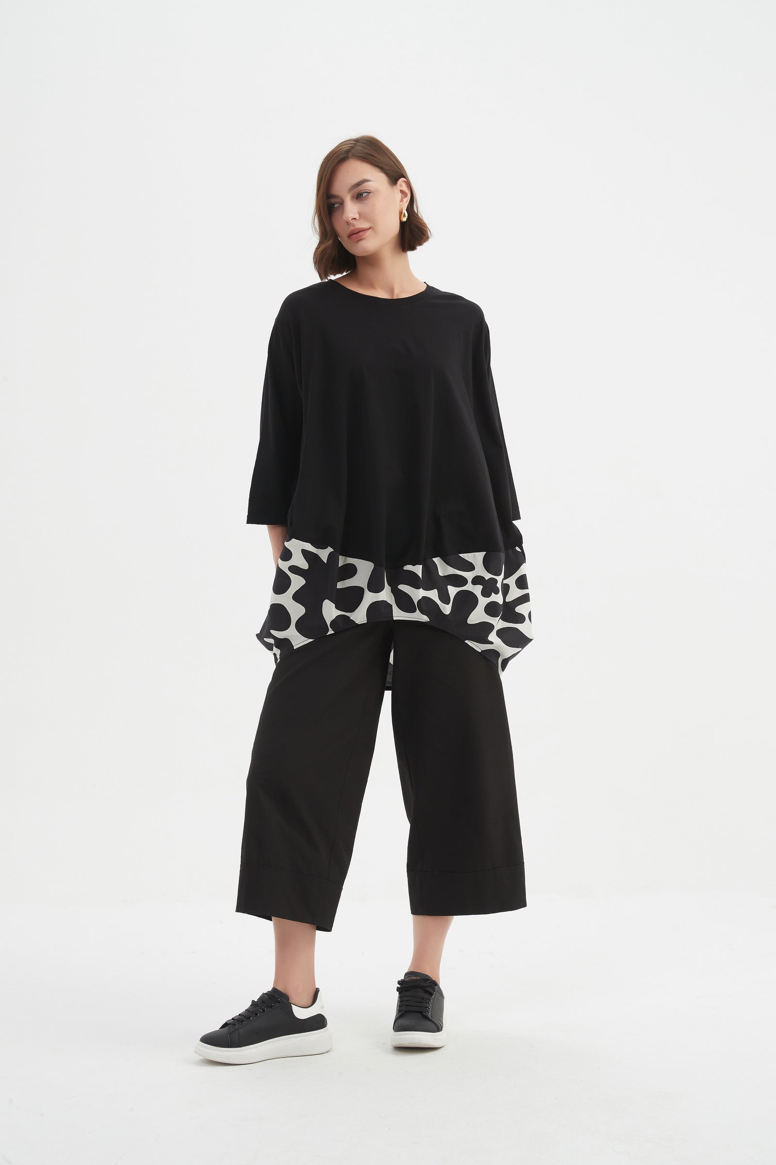 BILLOW COMBI PRINT TOP