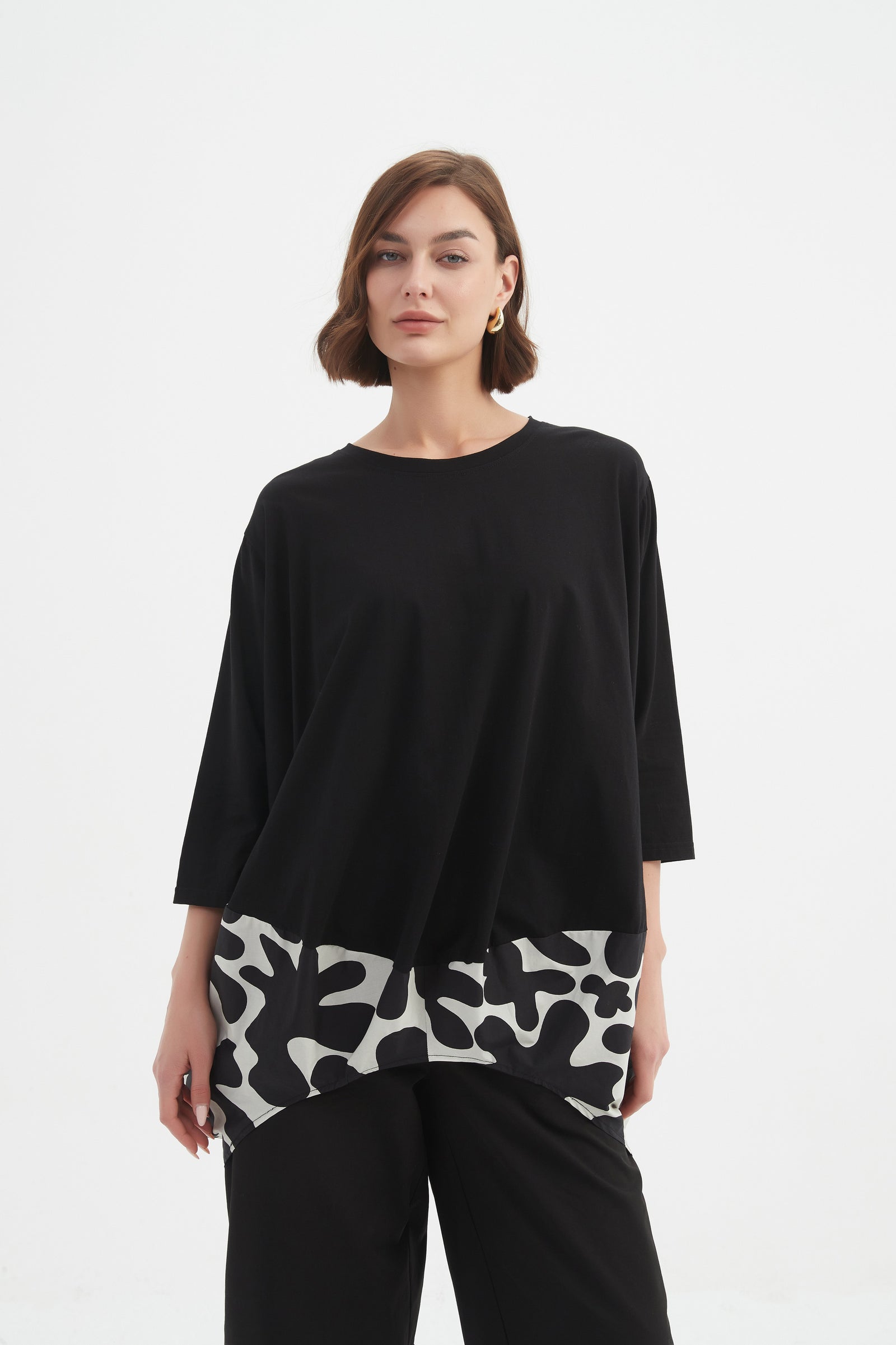 BILLOW COMBI PRINT TOP