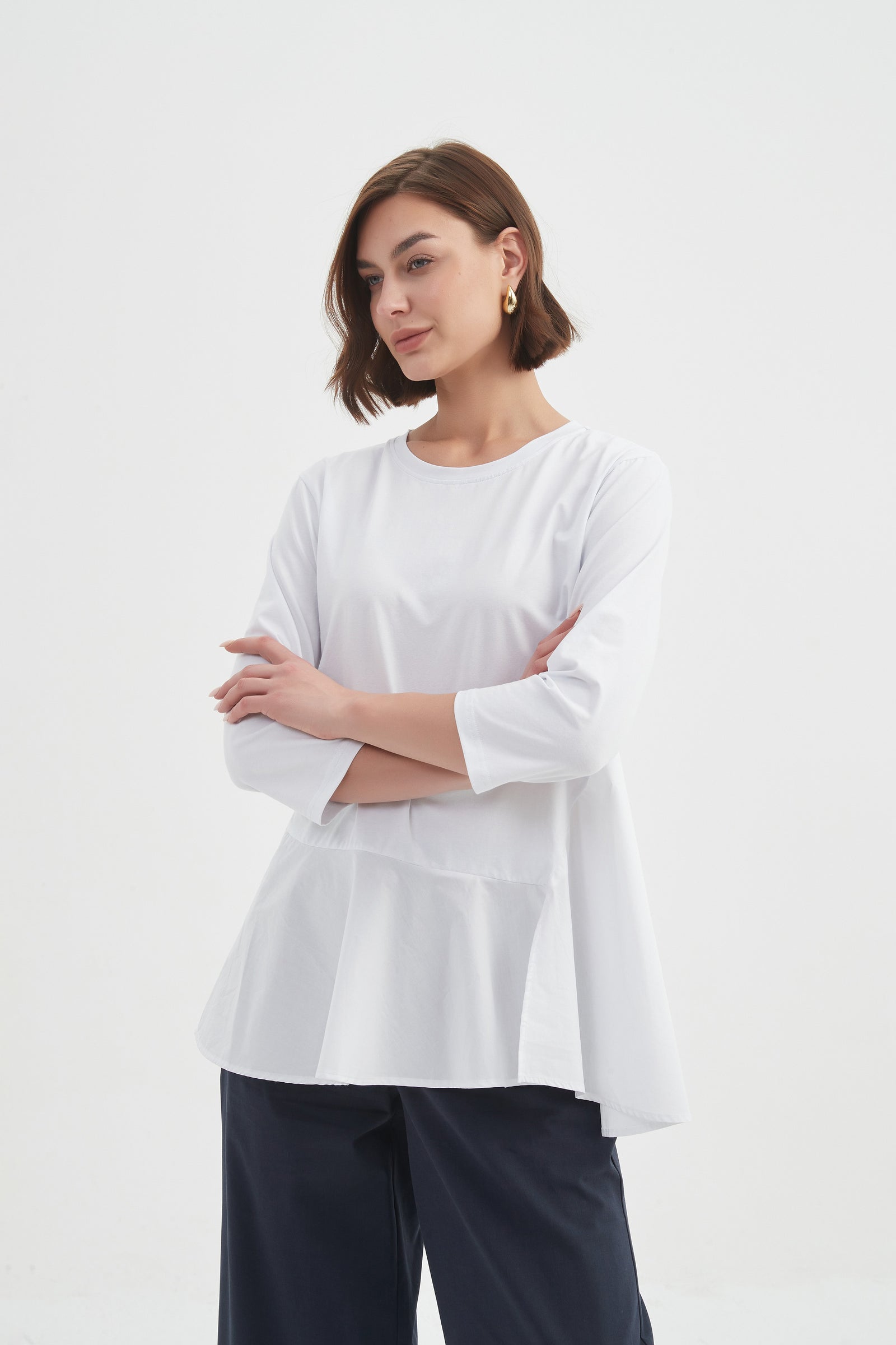 Tirelli flowy dress midi feminine cut