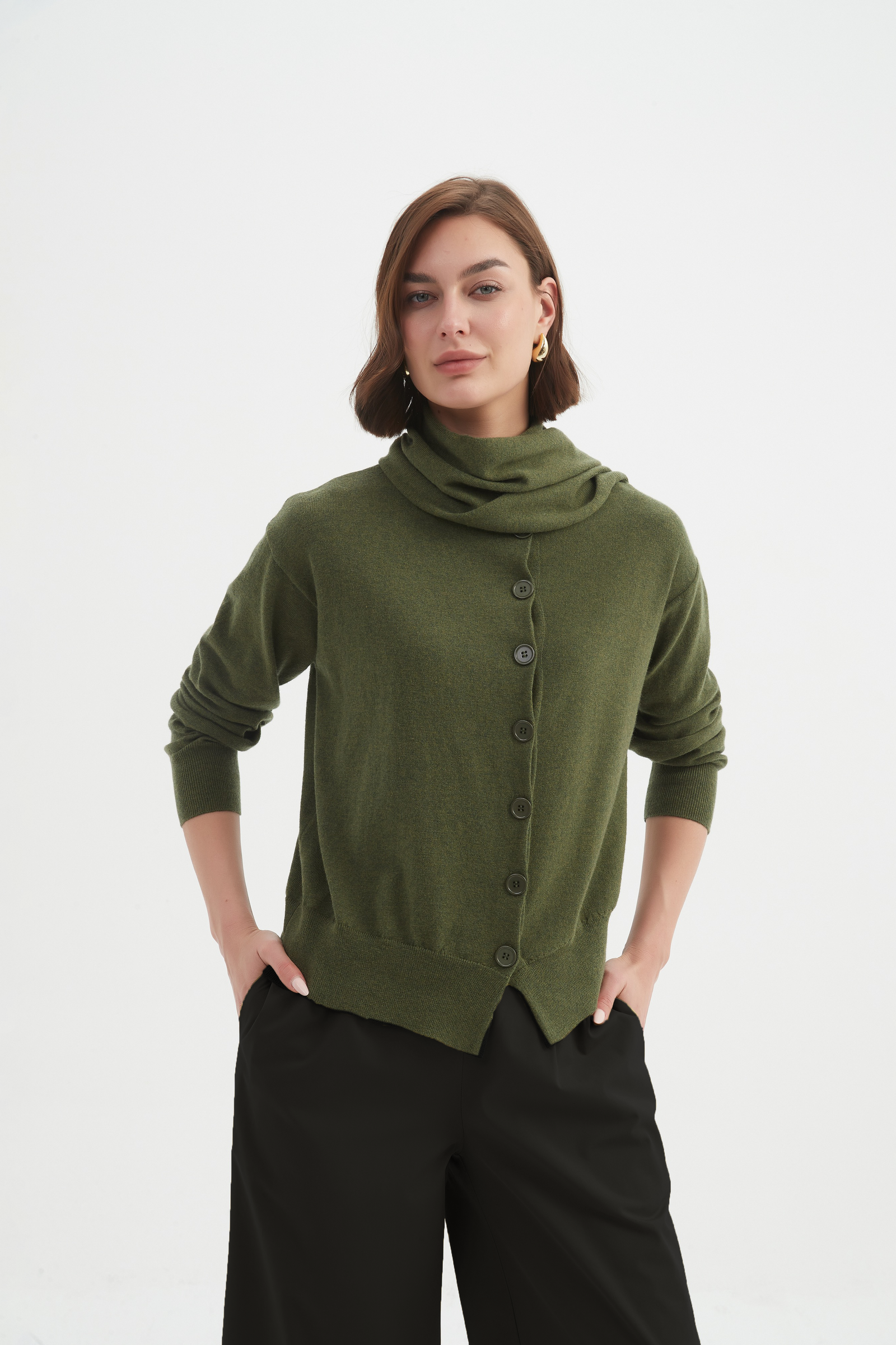 Tirelli blouse chic tailored feminine modern soft neutral