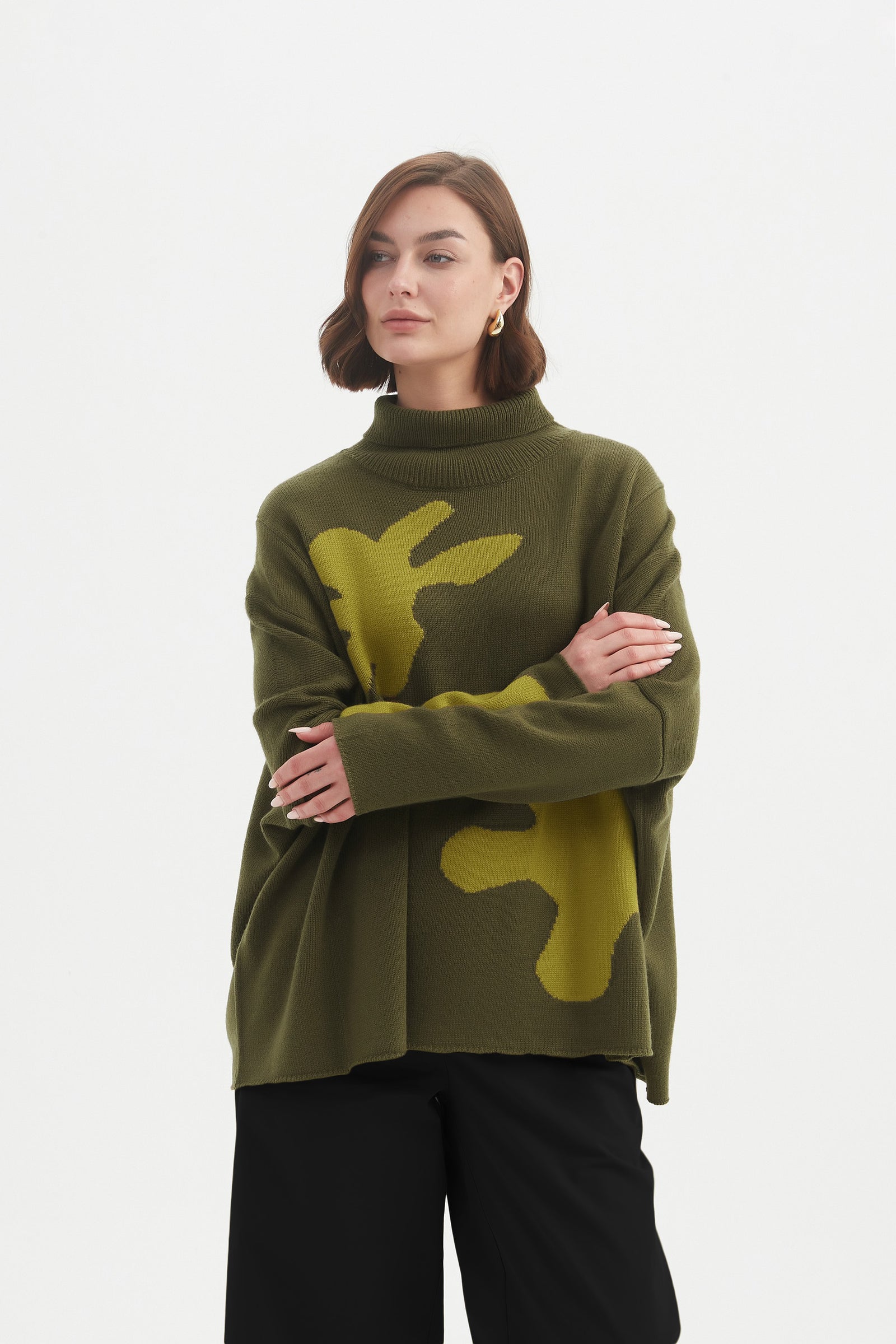 SPLATTER PRINT KNIT