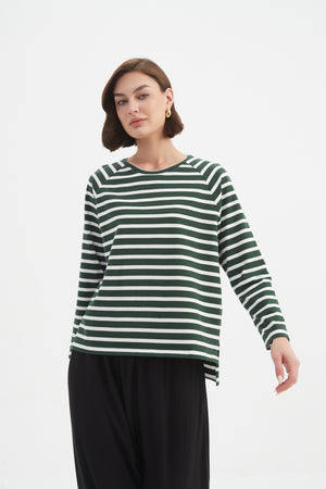 STRIPE LONG SLEEVE WEEKEND TSHIRT