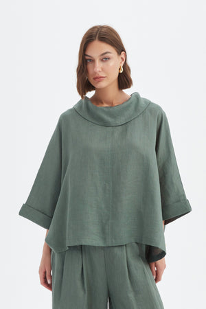 [PRE-ORDER] FUNNEL NECK BOXY TOP