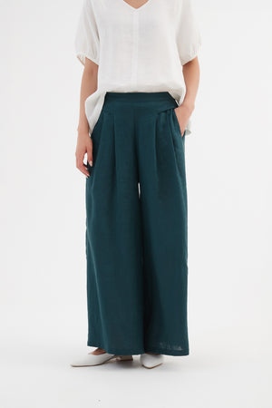 PLEAT FRONT PALAZZO PANT