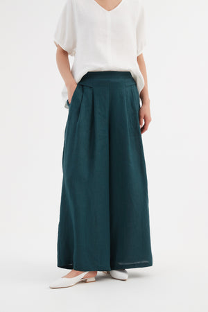 PLEAT FRONT PALAZZO PANT