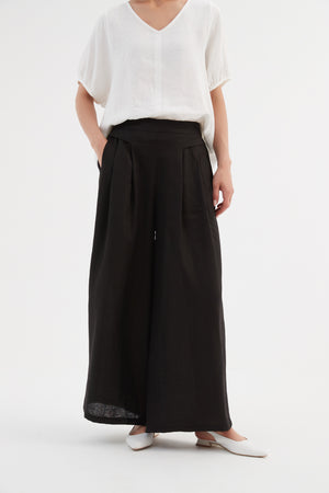 PLEAT FRONT PALAZZO PANT