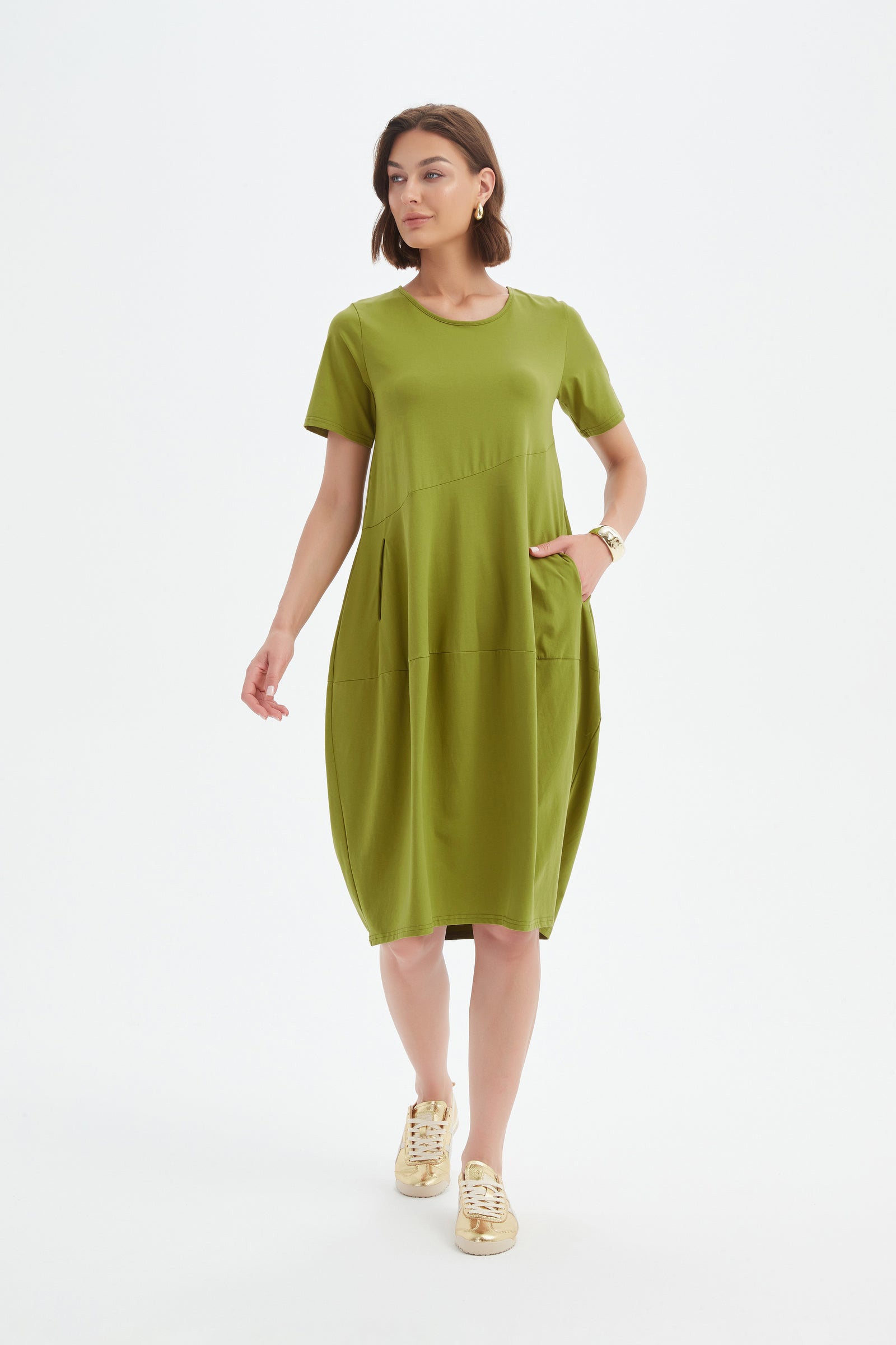 Tirelli blouse round neckline feminine cut casual wear