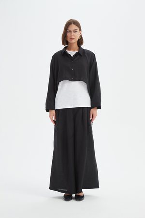 WIDE CROP OVERSHIRT