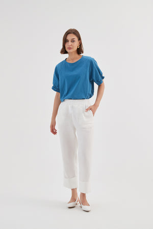 DEEP CUFF LINEN PANT