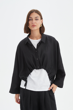 WIDE CROP OVERSHIRT