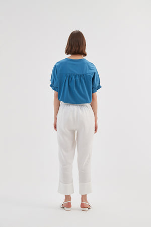 DEEP CUFF LINEN PANT