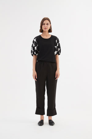 DEEP CUFF LINEN PANT