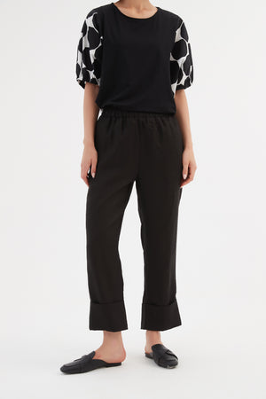 DEEP CUFF LINEN PANT