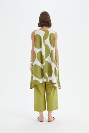 SLEEVELESS POPLIN PRINT TOP