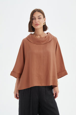 [PRE-ORDER] FUNNEL NECK BOXY TOP