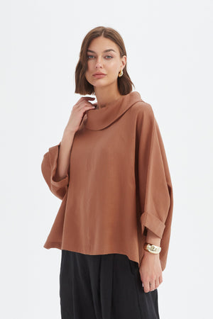 [PRE-ORDER] FUNNEL NECK BOXY TOP