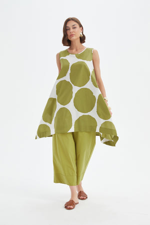 SLEEVELESS POPLIN PRINT TOP