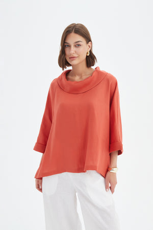 [PRE-ORDER] FUNNEL NECK BOXY TOP