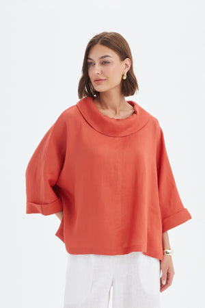 [PRE-ORDER] FUNNEL NECK BOXY TOP