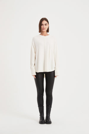 EXPOSED SEAM KNIT