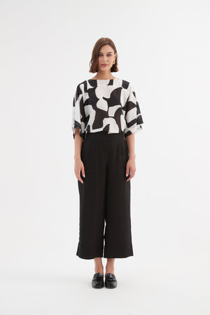 WIDE LEG LINEN PANT